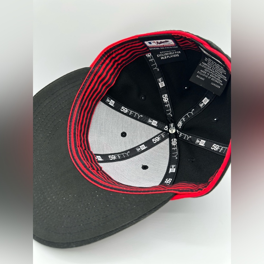 Cincinnati Reds Fitted *LOW PROFILE* Hat 6 7/8 New Era City Connect - Picture 9 of 12